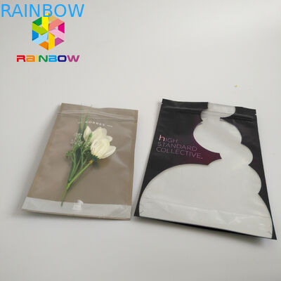 Clear Window Stand Up Pouch Bags For Food / Candy / Coffee 10000 MOQ