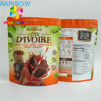 Glossy Laminated Aluminum Foil Bags 100mircon For Sugar Baking Cookies