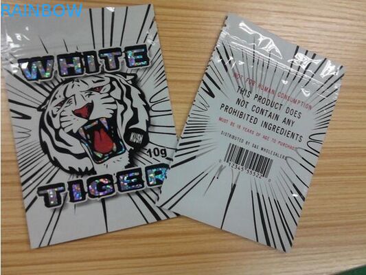 Ravure Printing Three Side Seal Pouch Mylar Foil Material With Ipper Top Handle