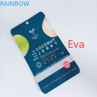 Mylar Zipper Custom Printed Snack Bags Pure Plastic For Coconut Jerk / Dried Fruit