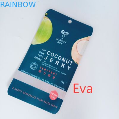 Mylar Zipper Custom Printed Snack Bags Pure Plastic For Coconut Jerk / Dried Fruit