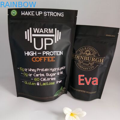 FDA Approved Tea Bags Packaging , Clear Stand Up Bags With Spout Tap