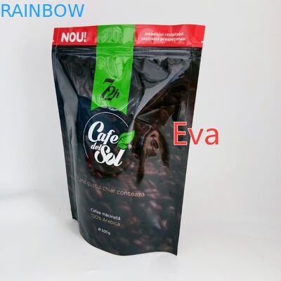 Silver Plastic Stand Up Pouch Bags 500g Non - Toxic For Coffee Tea Powder Packaging