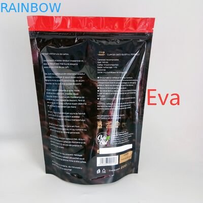 Silver Plastic Stand Up Pouch Bags 500g Non - Toxic For Coffee Tea Powder Packaging