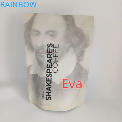 Silver Plastic Stand Up Pouch Bags 500g Non - Toxic For Coffee Tea Powder Packaging