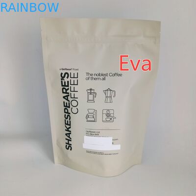 Silver Plastic Stand Up Pouch Bags 500g Non - Toxic For Coffee Tea Powder Packaging