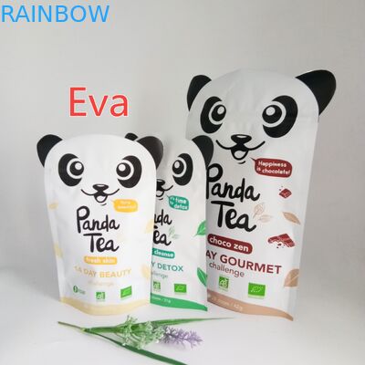Silver Plastic Stand Up Pouch Bags 500g Non - Toxic For Coffee Tea Powder Packaging