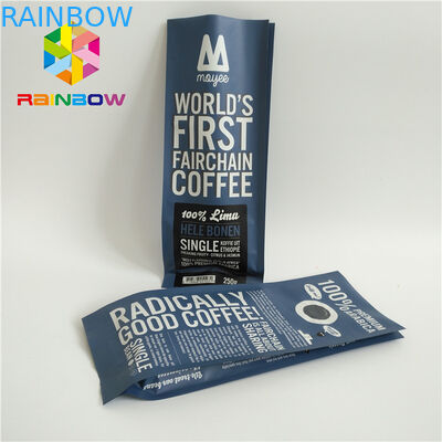 Flat Bottom Aluminum Foil Bags For Coffee Bean / Candy / Chocolate Packaging