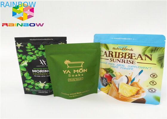 Custom Printed Tea Recyclable Custom Zip Aluminum Foil Tea Food Packaging k mylar bag For Coffee Powder Pouch