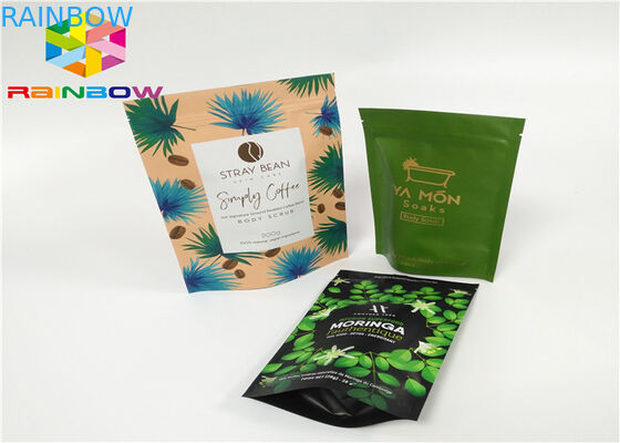 Custom Printed Tea Recyclable Custom Zip Aluminum Foil Tea Food Packaging k mylar bag For Coffee Powder Pouch