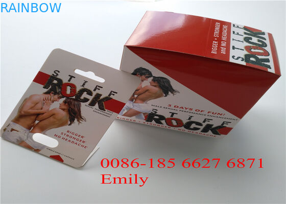 Customized Logo Blister Card Packaging PET Material For Male Enhancement Pills