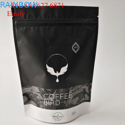 Zipper Foil Pouch Packaging 250g 500g With Degassing One - Way Valves