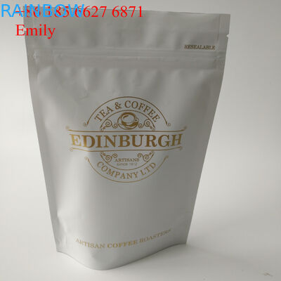 Zipper Foil Pouch Packaging 250g 500g With Degassing One - Way Valves