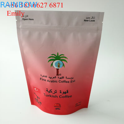 Zipper Foil Pouch Packaging 250g 500g With Degassing One - Way Valves