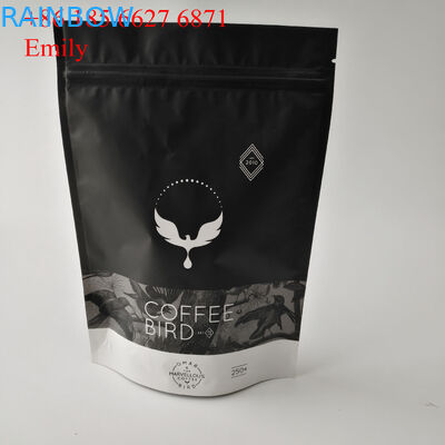 Zipper Foil Pouch Packaging 250g 500g With Degassing One - Way Valves