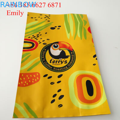 Zipper Foil Pouch Packaging 250g 500g With Degassing One - Way Valves