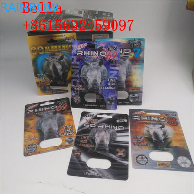 Custom 3D Blister Card Packaging Plastic Material For Sex Capsule / Pills