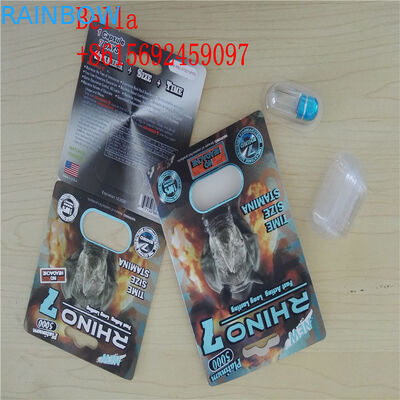 Custom 3D Blister Card Packaging Plastic Material For Sex Capsule / Pills