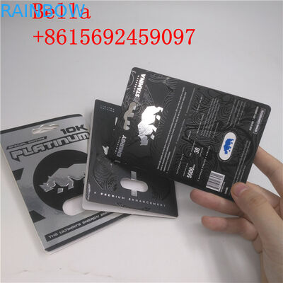 Custom 3D Blister Card Packaging Plastic Material For Sex Capsule / Pills