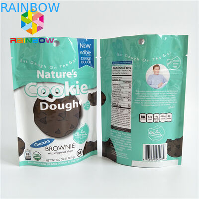 Small Size Snack Food Packaging Bags With Zipper Top Handle Customized Color