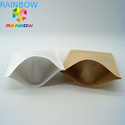 Individual Small  Snack Food Packaging Customized Brown Kraft Paper For Popcorn