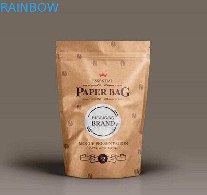 Individual Small  Snack Food Packaging Customized Brown Kraft Paper For Popcorn