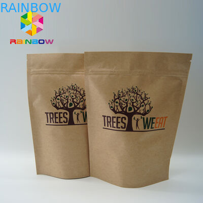 Individual Small  Snack Food Packaging Customized Brown Kraft Paper For Popcorn