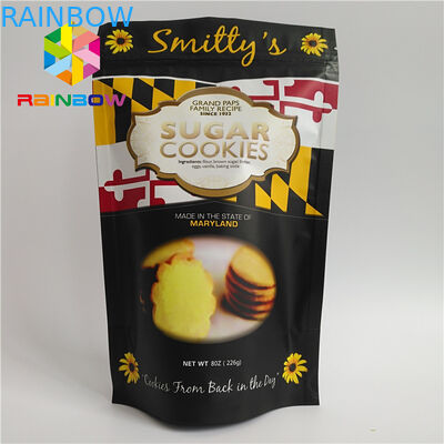 CMYK Color Custom Printed Snack Bags 100 - 140micron Thickness With FDA Certification