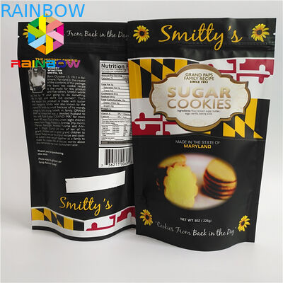 CMYK Color Custom Printed Snack Bags 100 - 140micron Thickness With FDA Certification