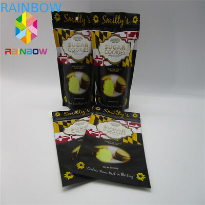 CMYK Color Custom Printed Snack Bags 100 - 140micron Thickness With FDA Certification