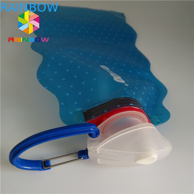 Customized Spout Pouch Packaging , Plastic Foldable Drinking Water Bag 