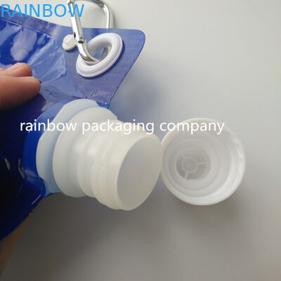 Customized Spout Pouch Packaging , Plastic Foldable Drinking Water Bag 