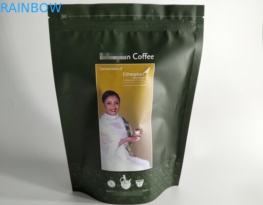 Laminated Custom Plastic Pouches Packaging Zipper Top Sealing With Valve