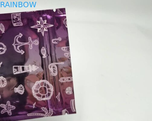 Clear Front Herbal Incense Packaging Purple Ccolor For Pills / Capules / Tablets