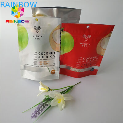 Food Grade Protein Powder Dry Nut Stand Up Zipper Pouch Transparent Packaging Bag