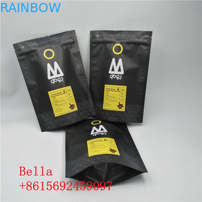 Foil Lined Kraft Paper Coffee Bags Recyclable Customized Thickness