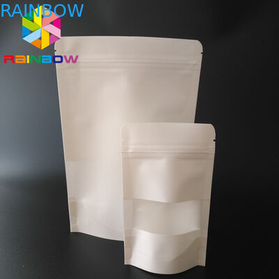 Recycle Food Snack Stand Up k Bags Customized Printing Logo 140 Micron Thickness