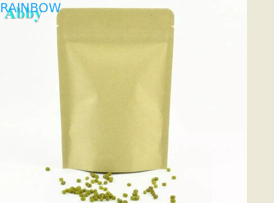 Clear Window Customized Paper Bags , Kraft Paper Bags For Coffee / Tea Packaging