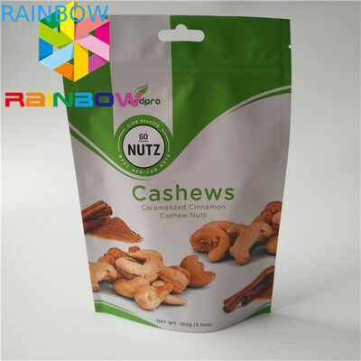 Foil Laminated Custom Snack Packaging 100g Mylar k For Biscuit / Dried Fruit