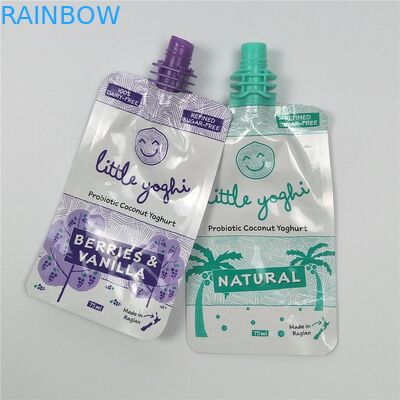 Custom Printed Spout Pouch Packaging , Clear Liquid Spout Bags Reusable For Drinks