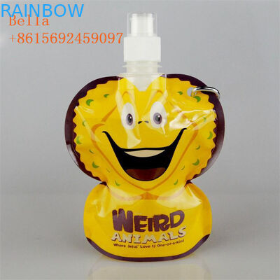 Custom Printed Spout Pouch Packaging , Clear Liquid Spout Bags Reusable For Drinks