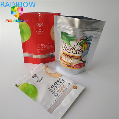 Round Hole Snack Food Packaging Bags Custom Printing With Zip Lock And Tear Notches