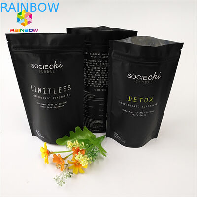 Laminated Mylar Snack Bag Packaging , Aluminum Foil Zipper Bag For Beef  Powder Nut