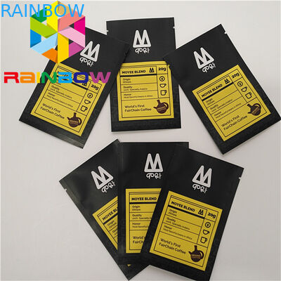 60g Food Grade Coffee Packaging Bags Custom Printing SGS Certificated With Window