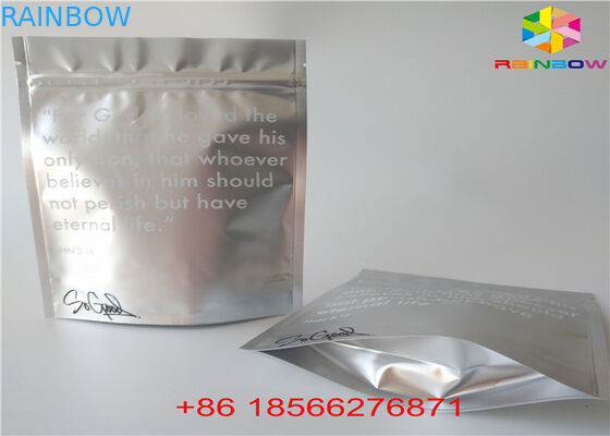 Stand Up Laser Cosmetic Packaging Bag Hologram Laminated Materials With Zipper