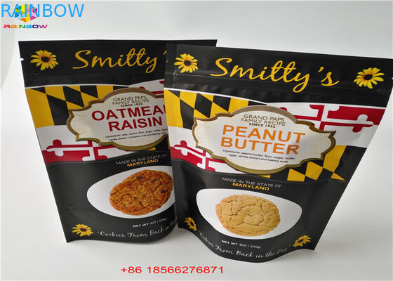 k Tear Notches Moisture Proof Stand Up Pouch Day Pack Aluminum Bags For Snack