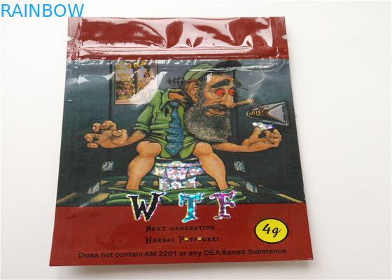 SGS Herbal Incense Packaging Hologram Foil Vape Cartridge Mini Mylar k Bags