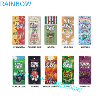 Custom Printed Mylar Bags CBD Vape Cartridges Packaging Bag The Small Size Zipper Bag For Vape Tank