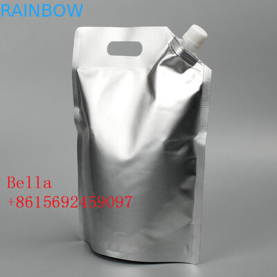 Drink Packaging Liquid Spout Bags , Laminated Maiterial Plastic Zip Pouch For Beverage
