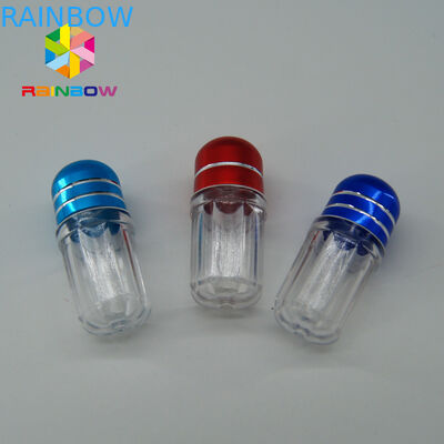 Plastic Empty Medicine Bottles Sex Pill Capsule Container 001/01 Size With Metal Cap